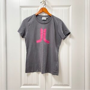 WeSC Pink Logo Graphic Tee Grey - L